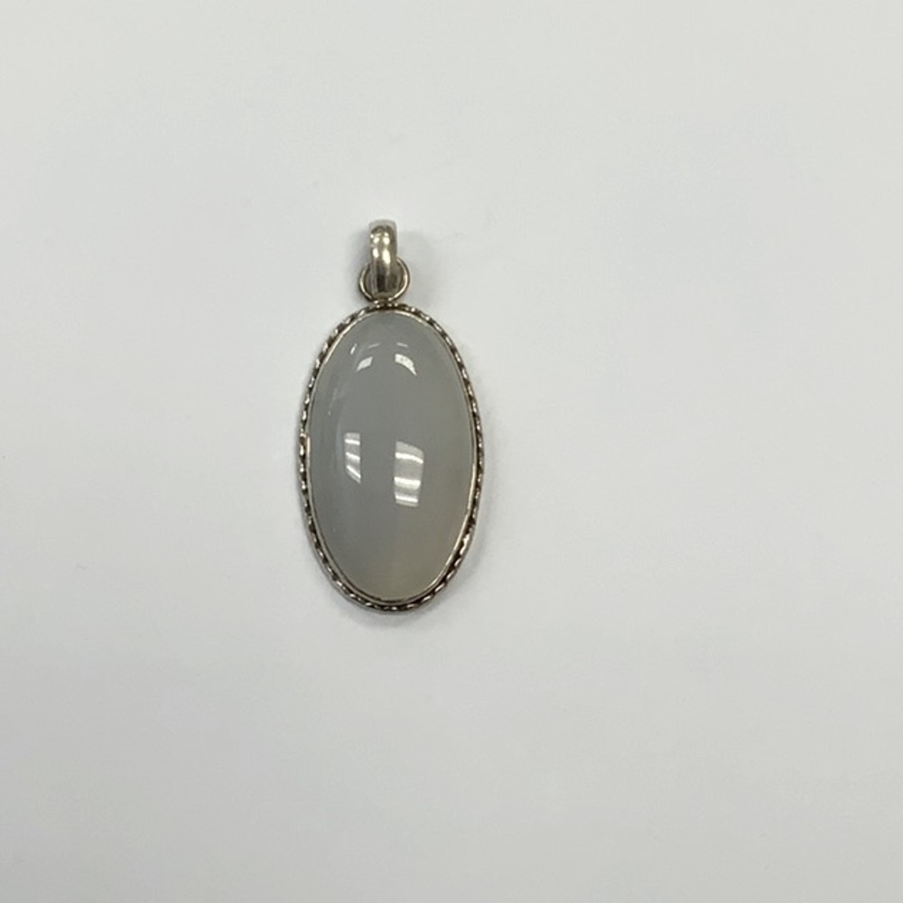 Sterling Silver and Crystal Agate Semi-Precious Stone Pendant